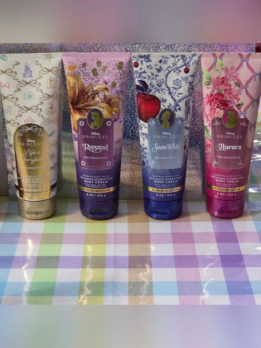 Bath Body Works Disney Princess Ultimate Hydration Body Cream Set of 4 NEW Rare